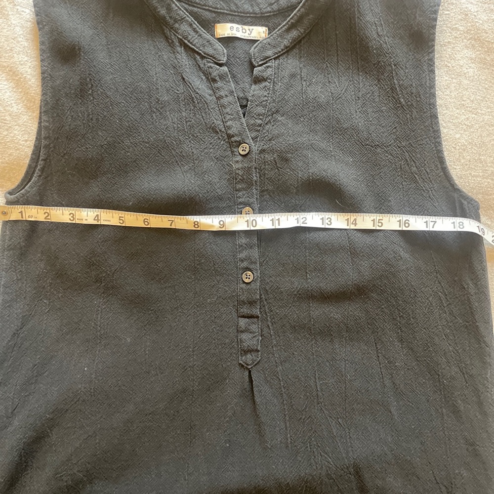 Esby Black Textured Cotton Tunic Dress - Picture 6 of 7